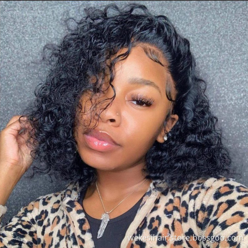 Weaves And Wigs Single Knot Hd Full Lace Wig Net-A-Porterstyle Pelo Rcm Clip Sx Short Brazilian Deep Curly 13x6 Lace Front Wigs